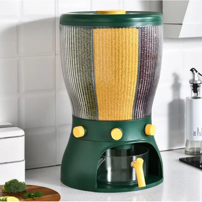 Диспансер-органайзер для круп та сипучих Rotate-Dispenser ∙ Контейнер з дозатором для сипучих продуктів