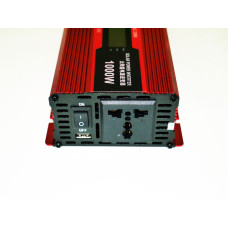 Перетворювач 12V-220V 1000W Інвертор напруги з LCD дисплеєм