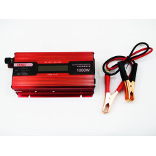 Перетворювач 12V-220V 1000W Інвертор напруги з LCD дисплеєм