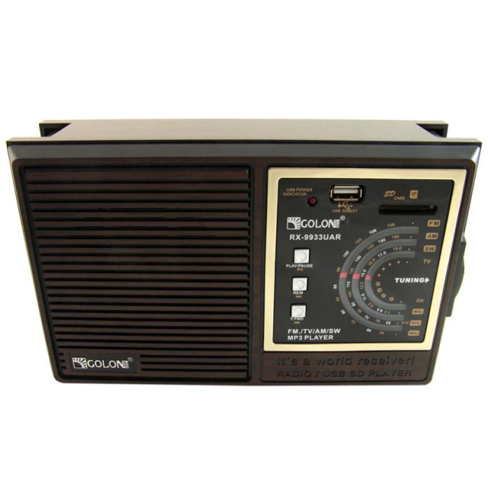 Портативний радіоприймач Golon RX-9933 з акумулятором, USB, SD, FM радіо