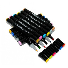 Набір двосторонніх художніх маркерів для скетчингу 168 шт. / Маркери для малювання на папері Sketch Marker Touch Raven