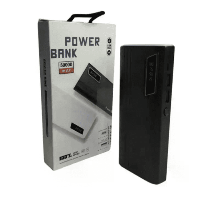 Мобільна зарядка Power Bank UN-3104 50000mAh із швидкою зарядкою та ліхтариком • Портативний зовнішній акумулятор 50000 мАг на 2 USB для телефона, планшета та гаджетів