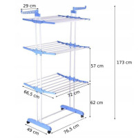 Сушарка складна для білизни GARMENT RACK Вертикальна пересувна стійка-сушарка для сушіння промов