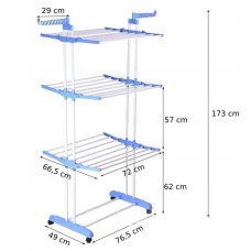 Сушарка складна для білизни GARMENT RACK Вертикальна пересувна стійка-сушарка для сушіння речей та білизни, на коліщатках