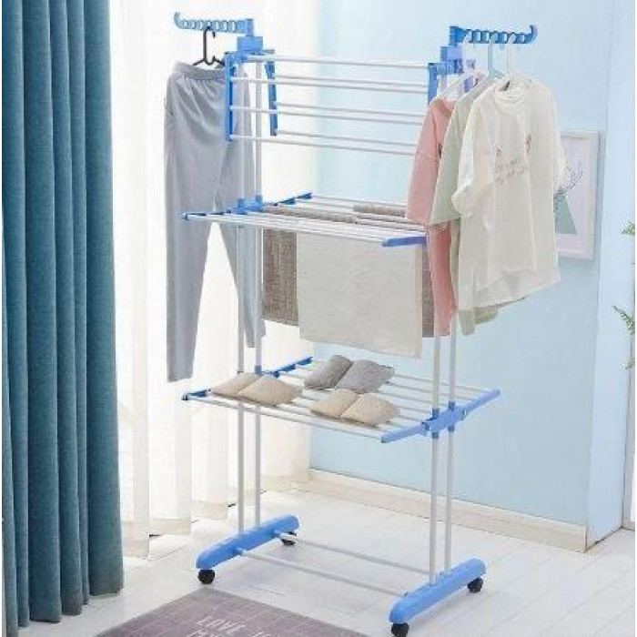 Сушарка складна для білизни GARMENT RACK Вертикальна пересувна стійка-сушарка для сушіння промов
