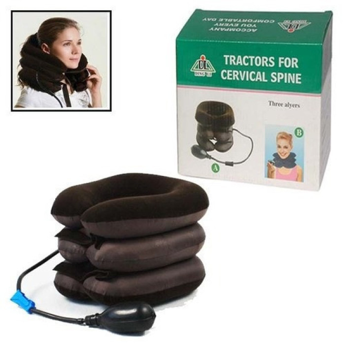 Масажер - комір для шиї Tractors for cervical spine ∙ Лікувальний надувний комір для розвантаження та масажу шиї