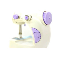 Швейна міні машинка Mini Sewing Machine SM-202A 4 в 1 портативна домашня машинка для шиття від мережі / батарей / педалі