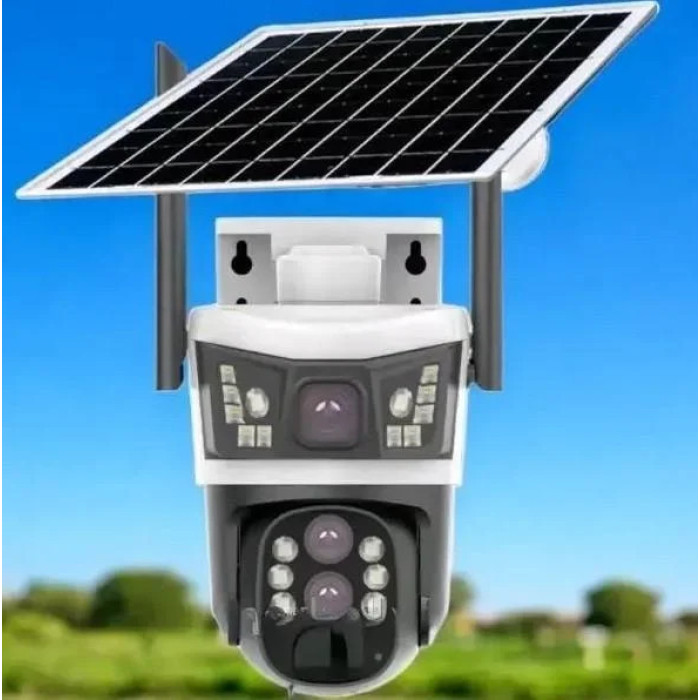 4G-камера V39 360° • Вулична IP-камера IPC-V380-P10-4G із SIM-картою, сонячною панеллю та віддаленим доступом