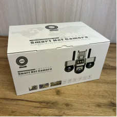 4G камера відеоспостереження Smart Net Camera V380 біла • Вулична IP-камера з 3 незалежними поворотними об’єктивами, SIM-карткою, Wi-Fi та нічним баченням