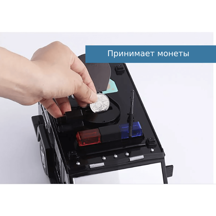 Дитячий сейф - скарбничка Поліцейська машина CASH TRUCK з кодовим замком та відбитком пальця
