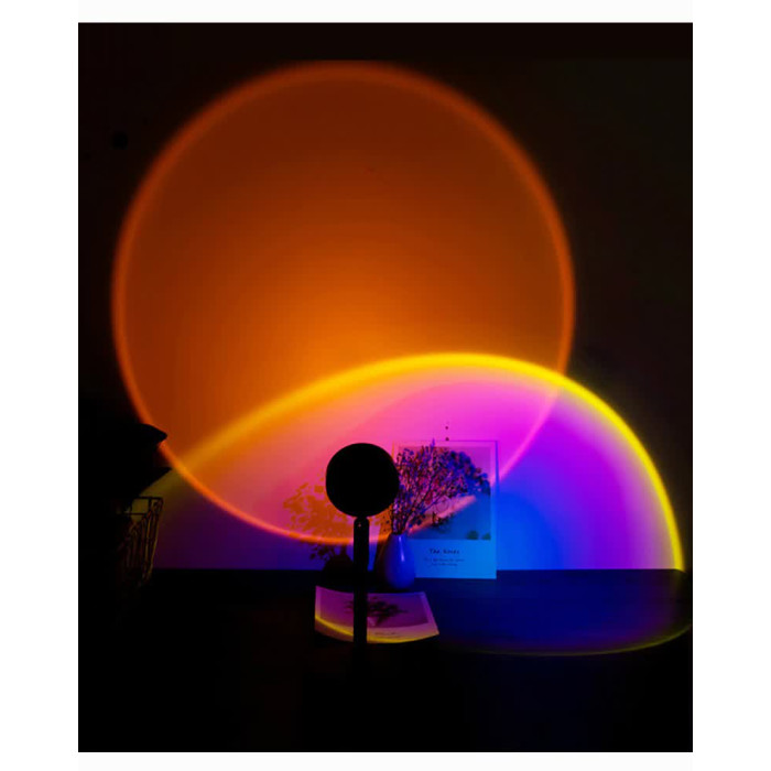Лампа з проекцією червоного заходу RED SUNSET LAMP Проекційний світильник USB з ефектом заходу сонця