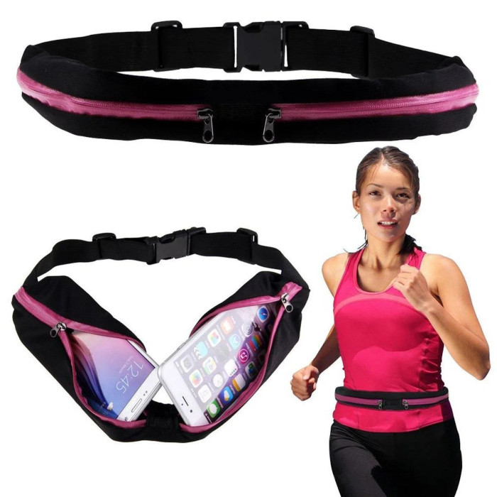 Спортивна поясна сумка Go Runners Pocket Belt для бігу, Спортивний органайзер-бананка на пояс з карманами