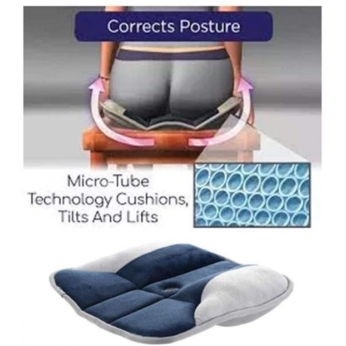 Ортопедична подушка для сидіння WOW Pure Posture Memory Foam Сидіння ортопедичне на стілець / автокрісло для розвантаження хребта