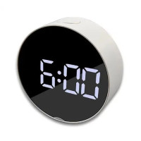 Настільний електронний дзеркальний LED годинник DT-6505 з будильником, календарем та термометром
