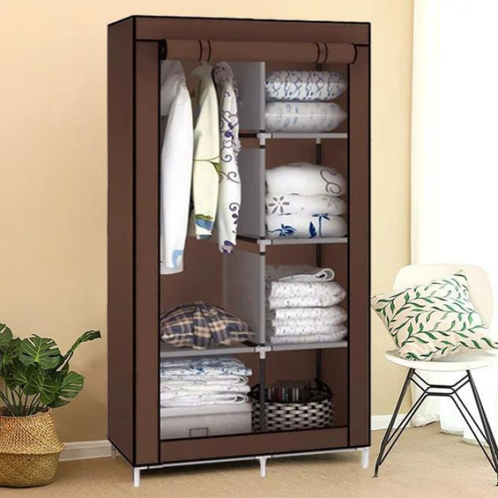 Тканинна шафа для речей Storage Wardrobe 88105 складаний гардероб 2 секції, 105 х 45 х 170 см