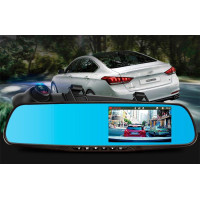 Відеореєстратор – дзеркало Blaсkbox DVR AK47 з камерою заднього виду ∙ Автомобільний реєстратор на 2 камери Full HD ∙ Режим фото 5 МП ∙ Датчик руху/удару ∙ Нічна зйомка ∙ Мікрофон