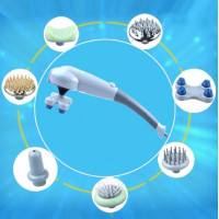 Ручний вібраційний масажер універсальний для тіла Maxtop Magic Massager 8 в 1 Вібромасажер з інфрачервоним випромінюванням і насадками