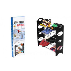 Полиця для взуття органайзер Amazing Stackable Shoe Rack ∙ Стійка - етажерка взуттєва на 4 полиці