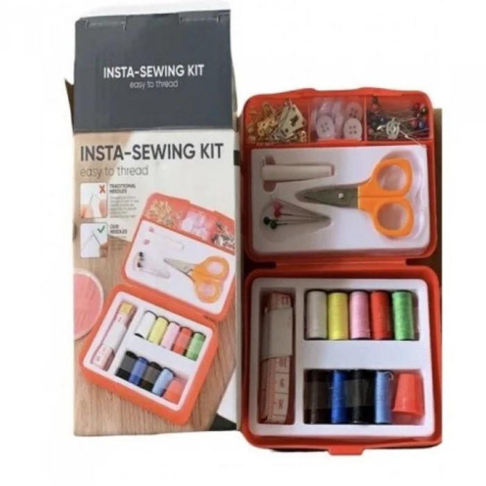 Компактний набір для шиття Insta Sewing Kit tasy, Швейний набір для дому, Нитки/голки/шпильки/ножиці/сант