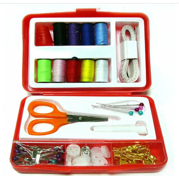 Компактний набір для шиття Insta Sewing Kit tasy, Швейний набір для дому, Нитки/голки/шпильки/ножиці/сант