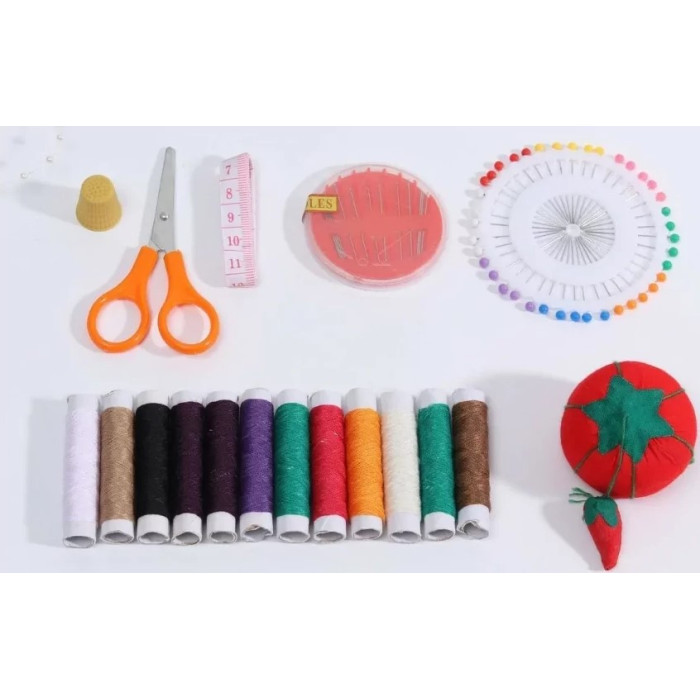 Компактний набір для шиття Insta Sewing Kit tasy, Швейний набір для дому, Нитки/голки/шпильки/ножиці/сант