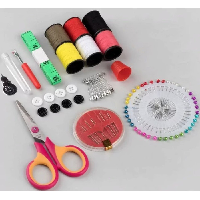 Компактний набір для шиття Insta Sewing Kit tasy, Швейний набір для дому, Нитки/голки/шпильки/ножиці/сант