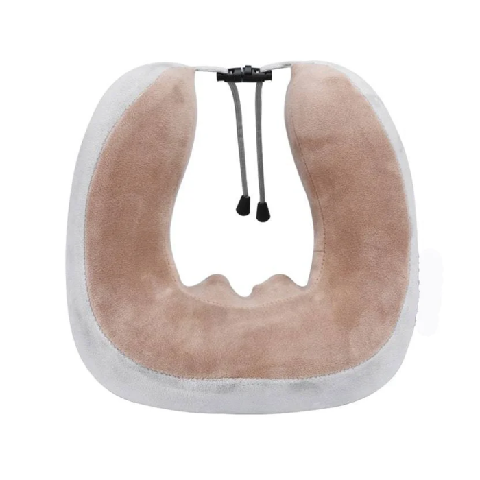 Массажная подушка для шеи с памятью U-Shaped Upgrade Vibration Pillow от батареек