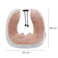 Массажная подушка для шеи с памятью U-Shaped Upgrade Vibration Pillow от батареек
