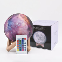 Настільний сенсорний світильник-нічник Місяць Magic 3D RGB Moon Light з пультом