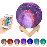 Настільний сенсорний світильник-нічник Місяць Magic 3D RGB Moon Light з пультом