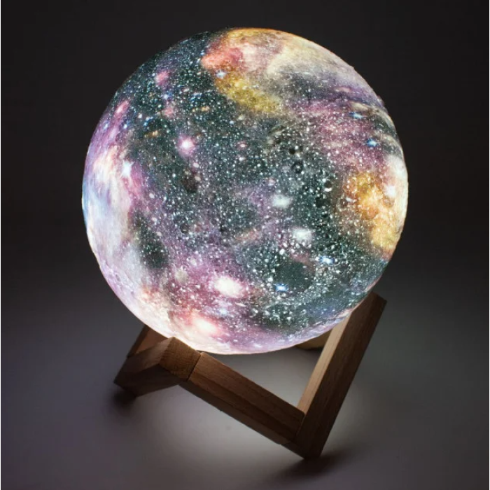 Настільний сенсорний світильник-нічник Місяць Magic 3D RGB Moon Light з пультом