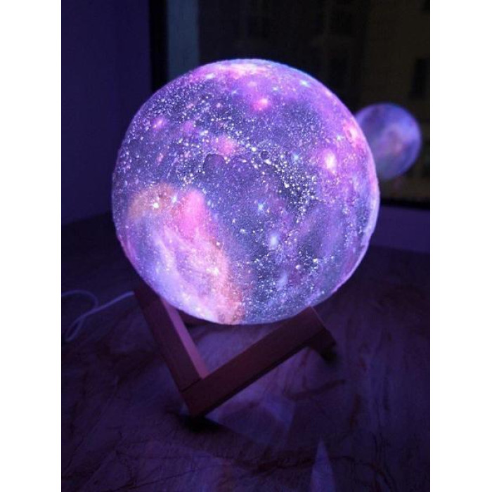 Настільний сенсорний світильник-нічник Місяць Magic 3D RGB Moon Light з пультом