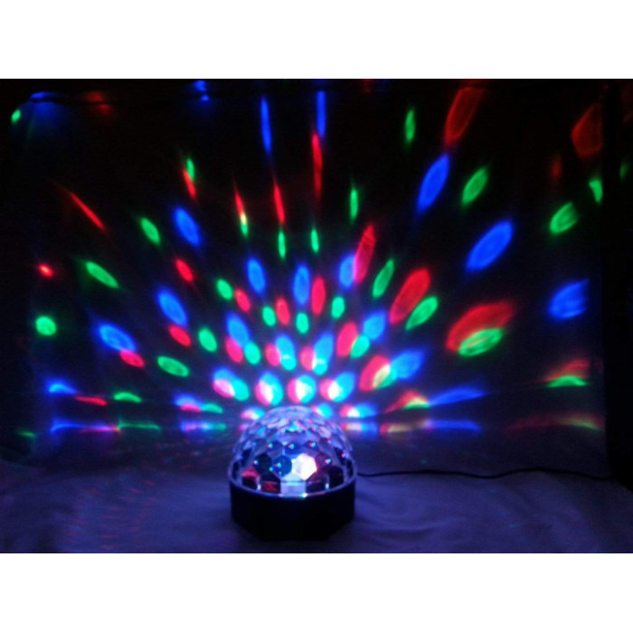Світлодіодний диско шар Led Party Light Magic Ball RGB кольорова музика з пультом ДУ