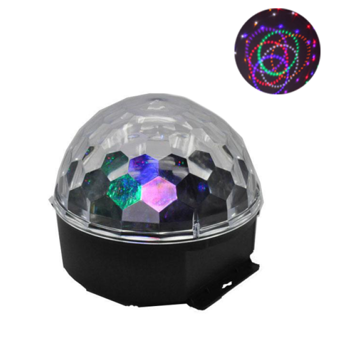 Світлодіодний диско шар Led Party Light Magic Ball RGB кольорова музика з пультом ДУ