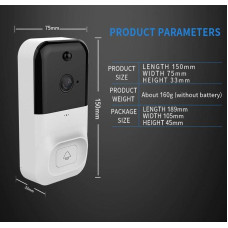 Домофон із WiFi камерою Smart Doorbell X5, Розумний дверний дзвінок відеодзвінок для квартири