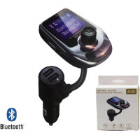 FM модулятор A30 BT ∙ Автомобільний трансмітер з екраном ∙ Bluetooth ∙ USB