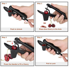 Механічний прилад для видалення кісточок з вишні Veleka Cherry Pitter · Вишнечистка · Вишнедавка