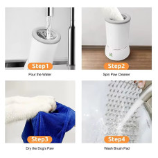 Автоматична лапомийка для собак PET FOOT WASH · Портативний електричний стакан для миття лап тварин · USB зарядка