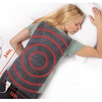 Зігрівальна електрична масажна підстилка – грілка MASSAGING WEIGHTED HEATING PAD від болю в спині · Флісова міні електропростирадло - накидка