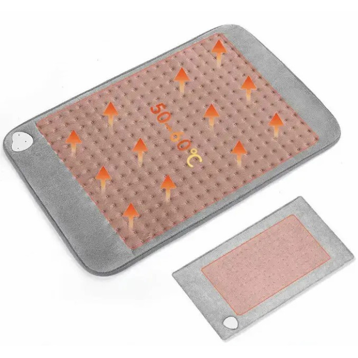 Зігрівальна електрична масажна підстилка – грілка MASSAGING WEIGHTED HEATING PAD від болю в спині · Флісова міні електропростирадло - накидка