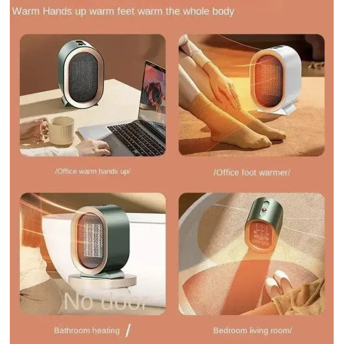 Портативний обігрівач AIR HEATER 1200W · Компактний настільний дуйчик · Міні тепловентилятор з керамічним нагрівачем / А 906-219
