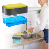 Кухонний диспенсер - органайзер для губки Soap Pump Caddy з дозатором миючого засобу, 380 мл