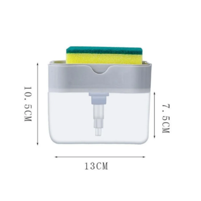 Кухонний диспенсер - органайзер для губки Soap Pump Caddy з дозатором миючого засобу, 380 мл
