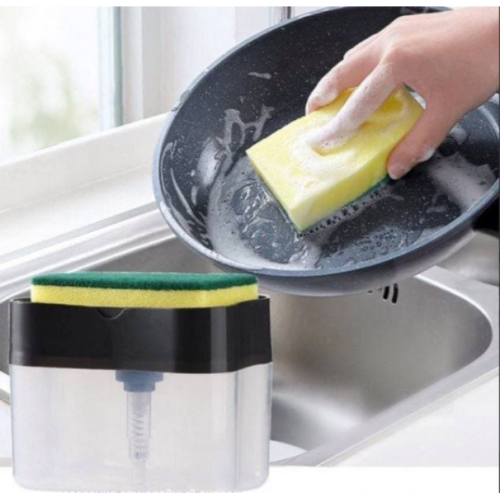Кухонний диспенсер - органайзер для губки Soap Pump Caddy з дозатором миючого засобу, 380 мл