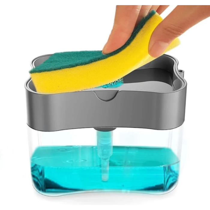 Кухонний диспенсер - органайзер для губки Soap Pump Caddy з дозатором миючого засобу, 380 мл