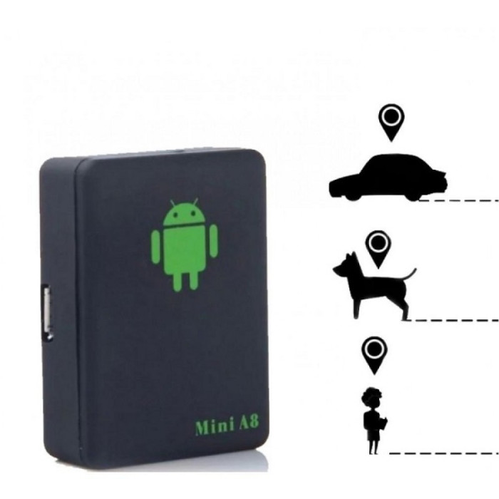 GSM трекер Tracker Mini A8 з прослуховуванням для дому / автомобіля ∙ Маячок - трекінг для відстеження дітей, собак