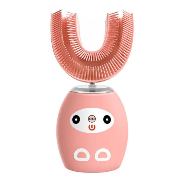 Дитяча зубна щітка U-shaped electric toothbrush ∙ Електрична ультразвукова силіконова щітка – капа для дітей