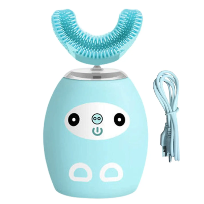 Дитяча зубна щітка U-shaped electric toothbrush ∙ Електрична ультразвукова силіконова щітка – капа для дітей