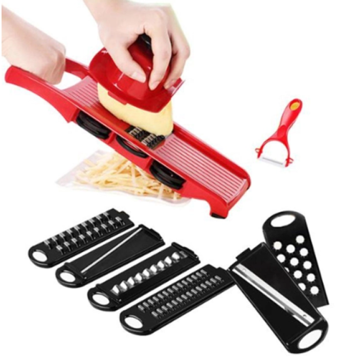 Овочерізка - мультислайсер Mandoline Slicer 6 in 1 · Тертка – шатківниця для овочів та фруктів з контейнером