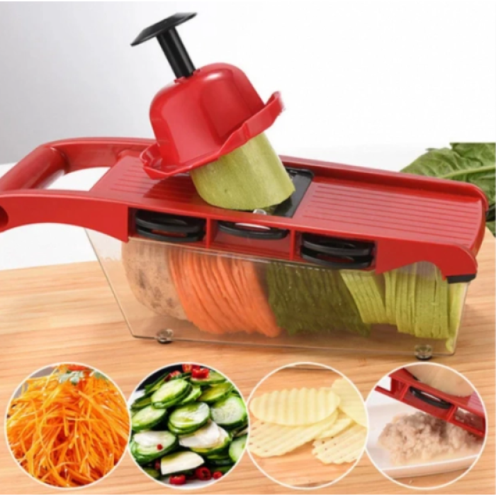 Овочерізка - мультислайсер Mandoline Slicer 6 in 1 · Тертка – шатківниця для овочів та фруктів з контейнером